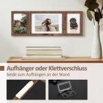Fotolijst collage bruin 3 foto's hout voor 10x15 en 13x18 foto's meervoudig rustieke fotolijst wandframe objectlijst familie bruiloft Moederdag geschenk desktop wanddecoratie