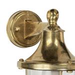 Wandlamp messing, buitenlamp maritiem, scheepslamp, rustiek, nostalgisch, IP64, H: 27 cm, E27, buitenverlichting tuin, buitenwandlamp balkon
