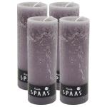 Spaas Stompkaars rustieke stomp kaars meerdere kleuren - in voordeelverpakking, mooi cadeau voor Kerstmis), rustieke look (6,8 cm Ø x 19 cm hoog, grijs)