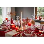 Spaas Stompkaars rustieke stomp kaars meerdere kleuren - in voordeelverpakking, mooi cadeau voor Kerstmis), rustieke look (6,8 cm Ø x 19 cm hoog, rood)