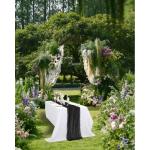 Tafelloper kaasdoek, 6 stuks, zwarte tafelloper, rustieke gaasstof, boho-decoratie, tafelloper, kaasdoek, tafeldecoratie voor bruiloft, feest, bruidsdouche, tafeldecoratie