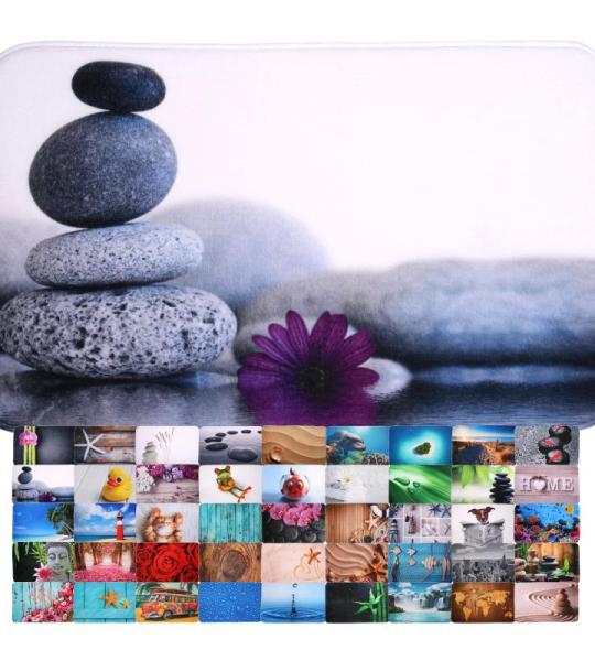 Badmat, keuze uit diverse fraaie badmatten, hoogwaardige kwaliteit, zeer zacht, sneldrogend, wasbaar, 50 x 80 cm