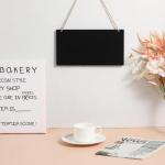 Klein krijtbord, memobord om op te hangen, voor decoratie, 26 x 14 cm