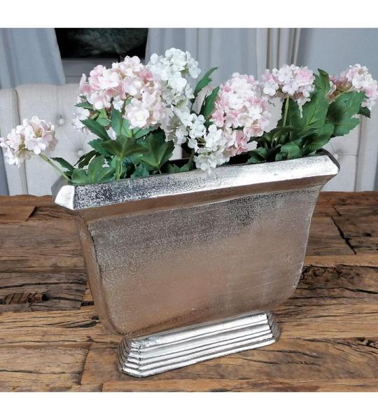 Vaas, bloemenvaas, pokalvaas, decoratieve vaas, decoratief, modern, van metaal, woonkamer en keuken, 36 cm