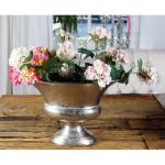 Vaas bloemenvaas pot pot pot decoratieve vaas aluminium zilver luxe decoratie modern van metaal, woonkamer en keuken, M 38 cm