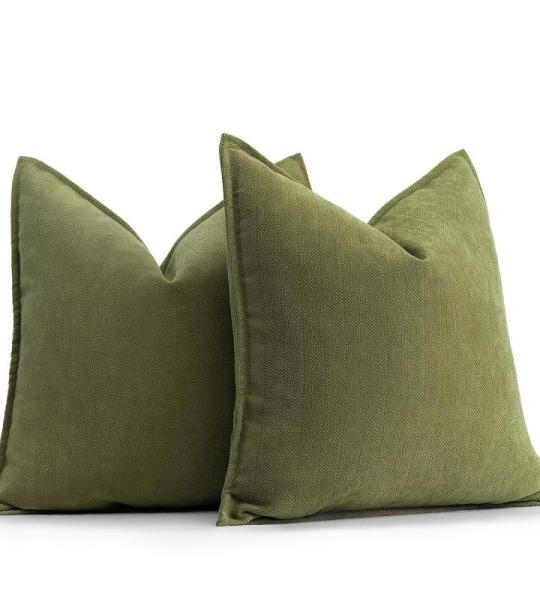 Sofa Set van 2 Chenille Sofa Kussens met Elegant Design, Zacht en Luxe Decoratief Kussen voor Sofa, Bed en Woondecoratie