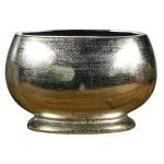 Vaas, bloemenvaas, pokalvaas, decoratieve vaas, aluminium, zilver, decoratie, modern, van metaal, woonkamer en keuken, 34 cm