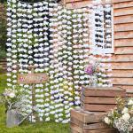 Witte Faux Flower Bruiloft Dag Fotoboot Rustiek Landschap, Wit