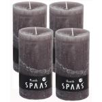 Spaas Stompkaars rustieke stomp kaars meerdere kleuren - in voordeelverpakking, mooi cadeau voor Kerstmis), rustieke look (6,8 cm Ø x 13 cm hoog, taupe)