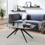 Elias Salontafel in zwart, buitengewone salontafel met metalen frame voor je woonkamer, metaal, 110 x 44 x 70 cm