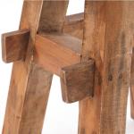 Rustieke houten KRUK Vintage 40 | 43x45x27 cm (HxBxD), gerecycled hout | massief houten krukje, bijzetkruk, bloemkruk, voetkruk | kleur: 01 natuur-vintage