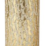 Metalen cilindervaas met groeiend wijnstokpatroon, set van 3 34", 29", 25" H, goud
