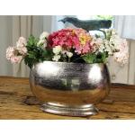 Vaas, bloemenvaas, pokalvaas, decoratieve vaas, aluminium, zilver, decoratie, modern, van metaal, woonkamer en keuken, 34 cm