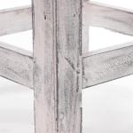 RUSTIC HOUTEN ZITKRUK MADERO | 48x30x30 cm (HxBxD), gerecycled hout | houten kruk | Kleur: 05 wit-naturel