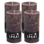 Spaas Stompkaars rustieke stomp kaars meerdere kleuren - in voordeelverpakking, mooi cadeau voor Kerstmis), rustieke look (6,8 cm Ø x 13 cm hoog, warm bruin)