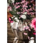 Vaas, bloemenvaas, pokalvaas, decoratieve vaas, aluminium (metaal), zilverkleurig, modern, woonkamer, keuken, 23 cm