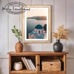Vintage fotolijst, model Toscane, echt hout, rustieke shabby-chic look, wit/bruin, traditionele houten lijst in landelijke stijl, natuurlijk mooi, wit/bruin., 50x70 cm
