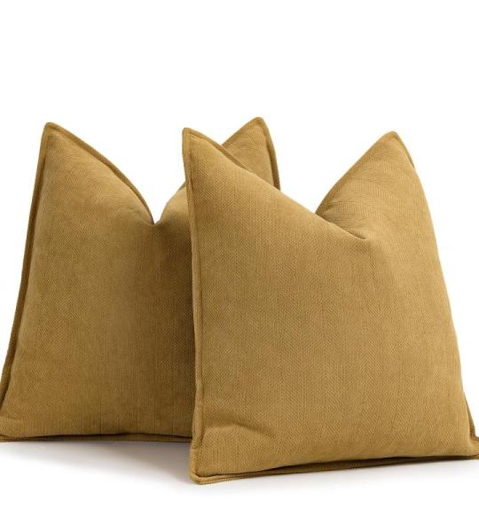 Sofa Set van 2 Chenille Sofa Kussens met Elegant Design, Zacht en Luxe Decoratief Kussen voor Sofa, Bed en Woondecoratie