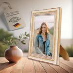 Vintage fotolijst Toscane van echt hout in rustieke shabby chic-look (wit/bruin), traditionele houten lijst stijl - natuurlijk mooi! (42 x 59,4 cm DIN A2)