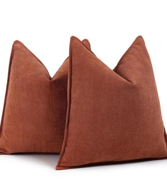 Sofa Kussenhoezen Set van 2 Chenille Sofa Kussens met Elegant Design, Zacht en Luxe Decoratief Kussen voor Sofa, Bed en Woondecoratie