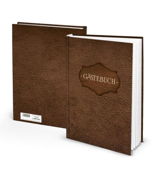 Groot gastenboek DIN A4 bruiloft bruiloftsgastenboek in lederlook vakantiewoning hotel gasten vintage bruin