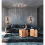 Boyal Led-wandlamp met 1 lichtpunt, vintage, rustiek, modern, voor binnen, wandlamp van staal, hout en kunststof, voor woonkamer of hal, in zwart