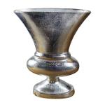 Vaas bloemenvaas, pokalvaas, decoratieve vaas, aluminium, zilver, luxe, decoratie, modern, woonkamer, vensterbank, L 37 cm