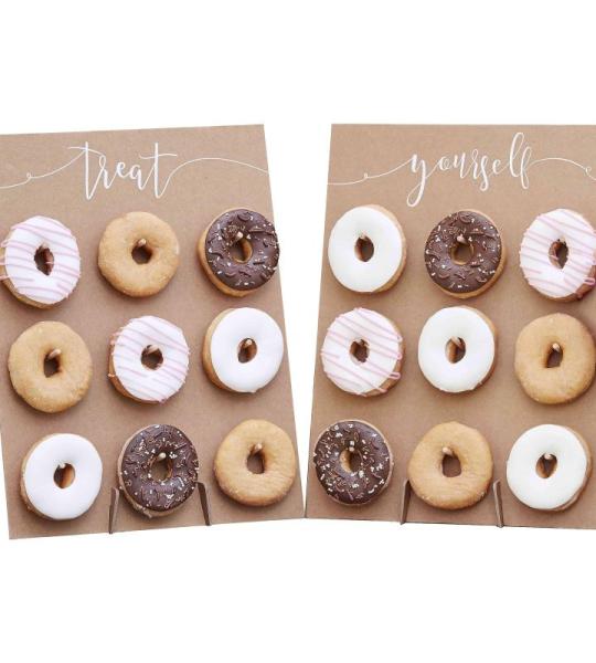 Donut Wall alternatieve donutwand stand "Rustic Country" (2 stuks) bruiloft taartdecoratie