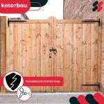 Loadband met blokken, 400 mm, gepoedercoat staal, deurband met kogellagers, scharnier, zwart, links en rechts, laadbanden, deurband, houten deur, tuindeurband