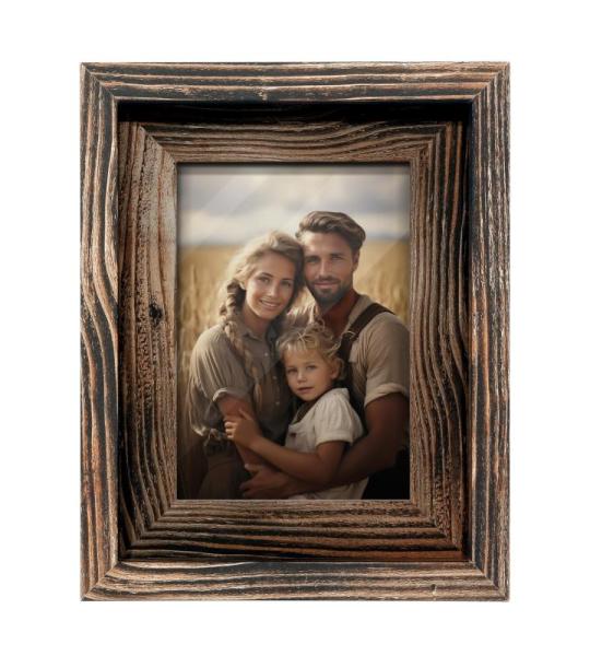 Fotolijsten 7x5 Fotolijsten 5x7 inch Houten voor Muur Vriend Familie Kerst Verjaardagscadeau Echte Klasse met Mounts Schuur Hout Diepe Rustieke Frames Display Heavy Duty Bureau Taf