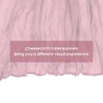 Tafelloper kaasdoek, 6 stuks, roze tafelloper, 55 x 300 cm, rustieke gaasstof, boho-decoratie, tafelloper, kaasdoek, tafeldecoratie voor bruiloft, feest, bruidsdouche, tafeldecorat