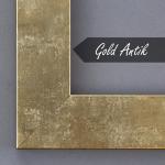 Monaco Fotolijst, 33 x 70 cm, goud antiek, fotolijst, metaallook, geborsteld aluminium, posterlijst, verwisselbare lijst