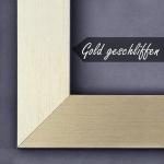 Monaco Fotolijst, 50 x 80 cm, goud geslepen, fotolijst, metaallook, geborsteld aluminium, posterlijst, verwisselbare lijst